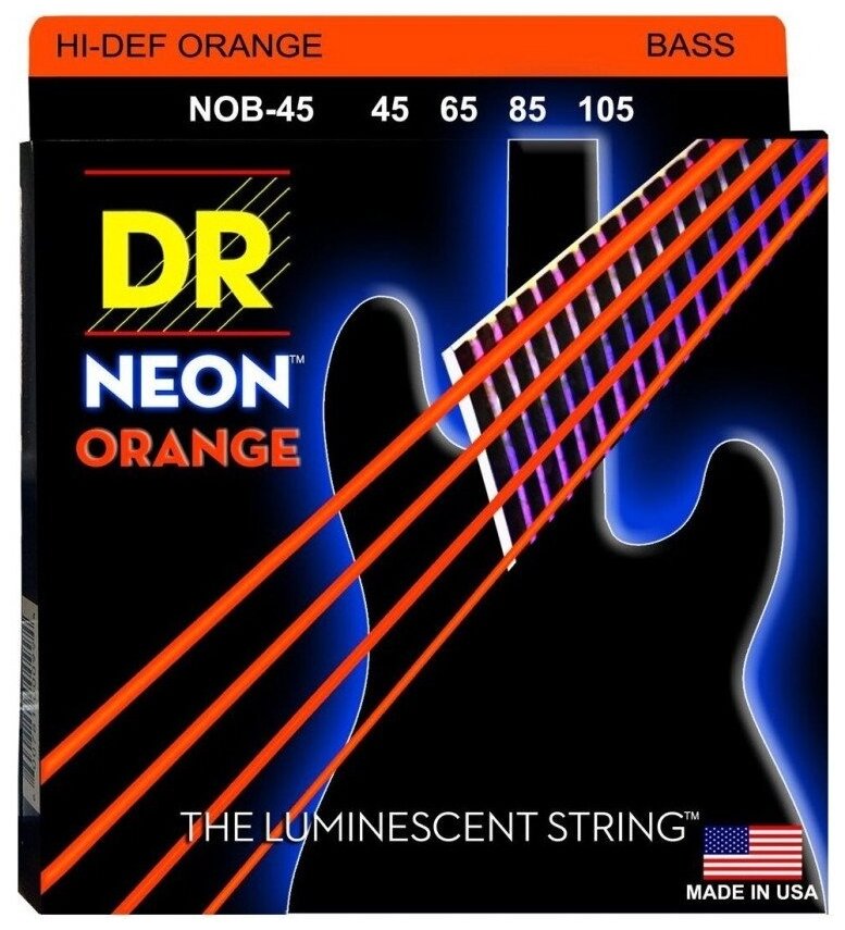 DR Strings NOB-45 HI-DEF NEON Струны для бас-гитары