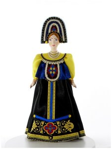 Фото Кукла коллекционная Потешного промысла в Девичьем традиционном костюме.