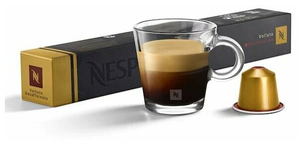 Кофе Nespresso Volluto Decaffeinato в капсулах, упаковка 10 шт, для капсульной кофемашины Originals - фотография № 3