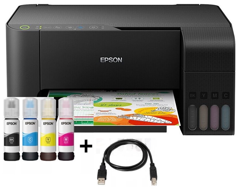 МФУ струйное Epson EcoTank L3258, цветн, A4, черный