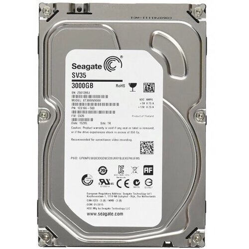 Жесткий диск Seagate 1ES166 3Tb SATAIII 35 HDD 12680₽