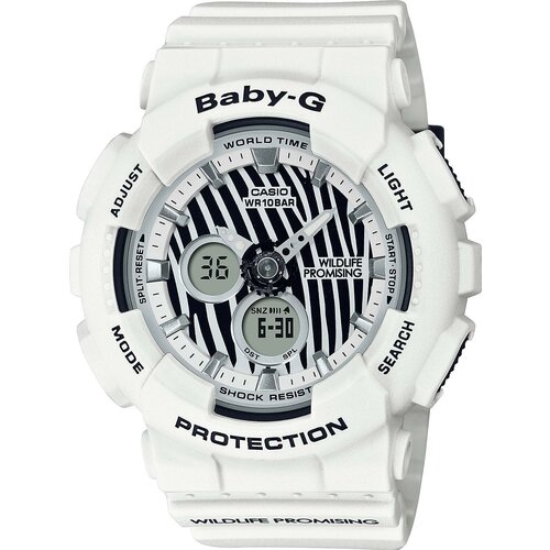 Наручные часы CASIO Baby-G BA-120WLP-7A, белый, мультиколор