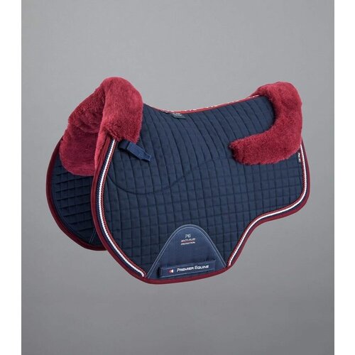 фото Вальтрап для лошади из мериносовой шерсти european saddle pad - gp/jump square (сине-красный) нет бренда