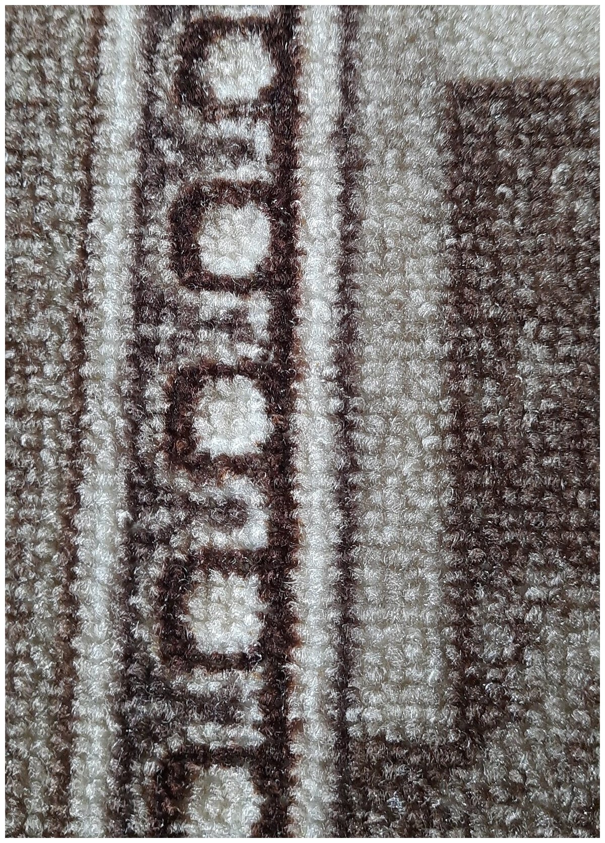 Ковровая дорожка на войлоке, Витебские ковры, с печатным рисунком, 1286_93, кофейная, 0.7*1 м - фотография № 6