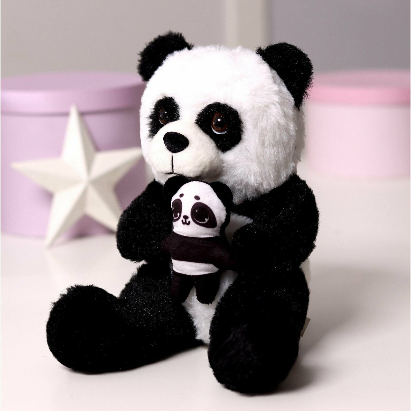 Мягкая игрушка Milo toys "Мама панда", 25 см