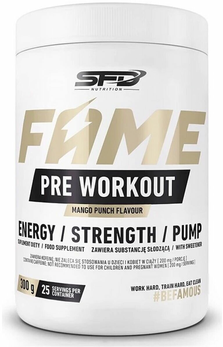 SFD, Fame Pre Workout, 300g (Манго)