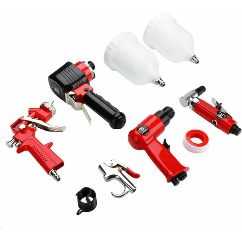 Набор пневмоинструментов DEKO DKPT53 Premium 53 предмета в чемодане Пневмомолот угловая пневмошлифмашина краскопульт пневматический эксцентриковая пневмошлифмашина пистолет воздушный 48 аксессуаров 1110200₽