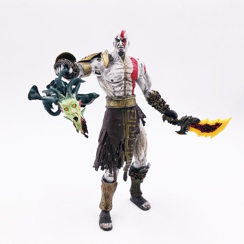 Фигурка: God of War 2 Kratos In Golden Fleece Armor With Medusa Head фигурка кратос с головой медузы горгона kratos medusa head