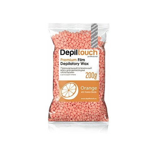 DEPILTOUCH PROFESSIONAL Premium Воск для депиляции плёночный Апельсин, 200 гр