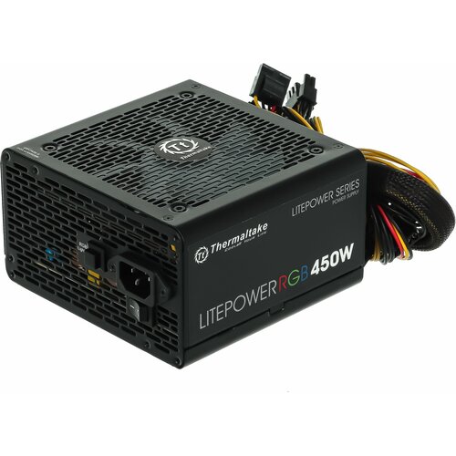 Блок питания Thermaltake ATX 450W Litepower RGB 450 204pin APFC PPFC 120mm fan color LED 4xSATA RTL 646700₽