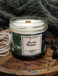 Ароматическая свеча с деревянным фитилем "Пихта Фразера" Tasty Candle, со свежим ароматом пихты , 30 часов горения