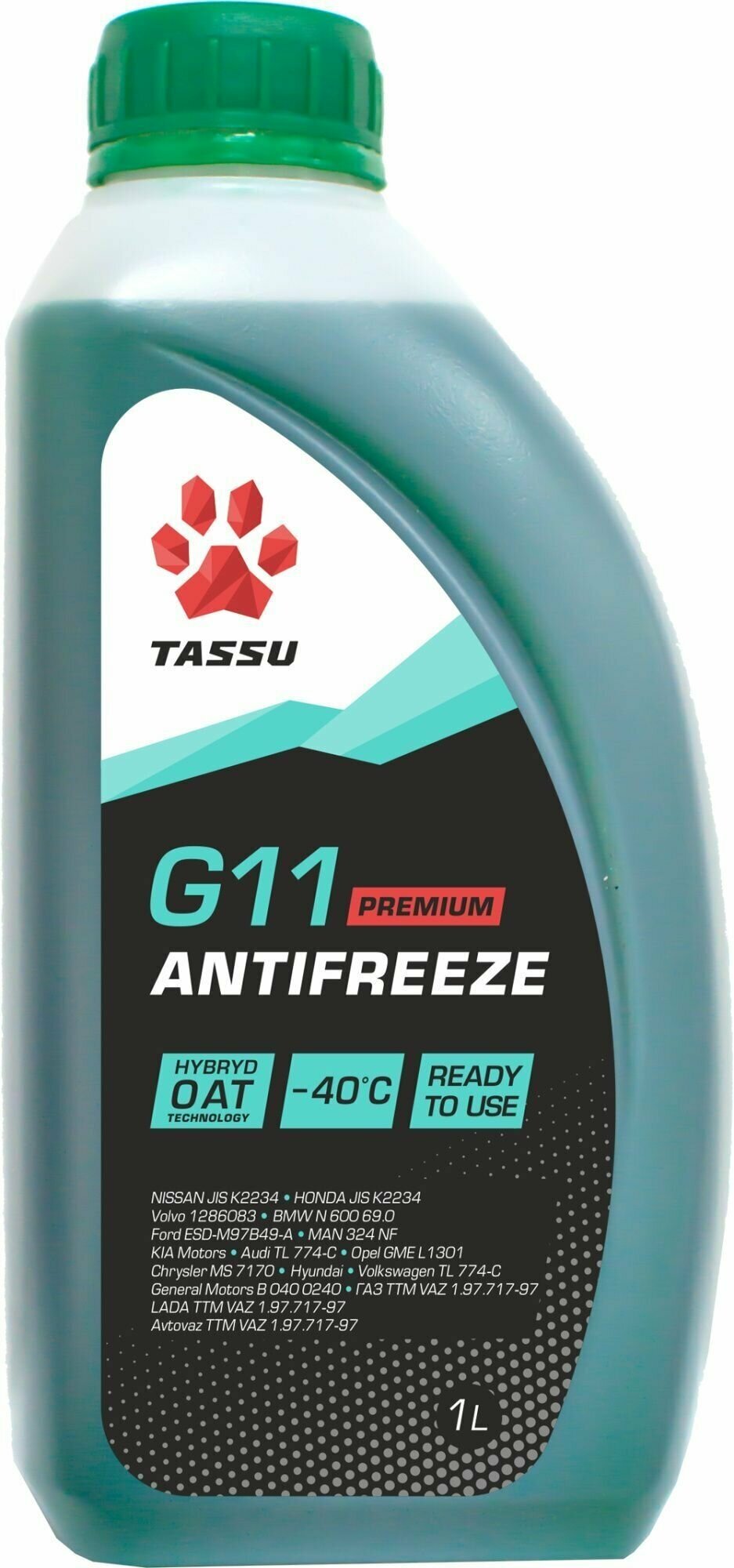 Антифриз готовый TASSU ANTIFREEZE Green G11 -40C 1л