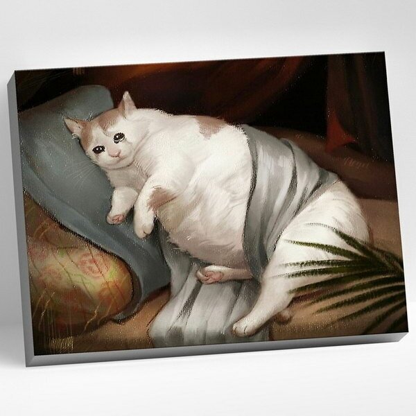 Картина по номерам 40 x 50 см "Толстый котик" 23 цвета