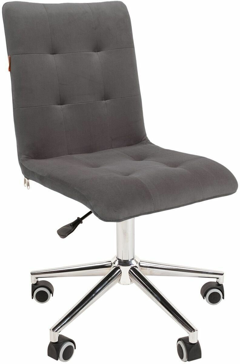 Офисное кресло CHAIRMAN 030 хром, велюр, серый