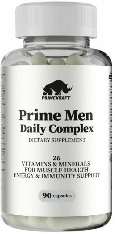 Витамины для мужчин Prime Men Daily Complex PRIMEKRAFT / 90 капсул / 730 мг