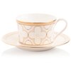Чашка чайная с блюдцем Noritake Трефолио, золотой кант 225 мл - изображение