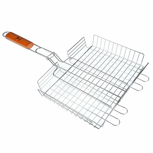 GRILLBOOM Решетка гриль хром, 23x29x5,5см grillboom решетка гриль антипригар покр 24х30х6 см