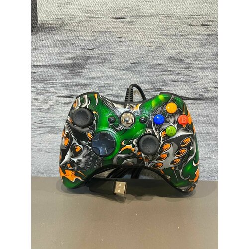 Джойстик геймпад проводной для игровой приставки Xbox 360 и ПК Зеленый Монстр 179000₽