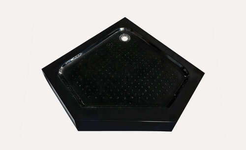 Изображение товара Душевой поддон S-710, трапеция, 90x90 см, антискользящее покрытие, черный