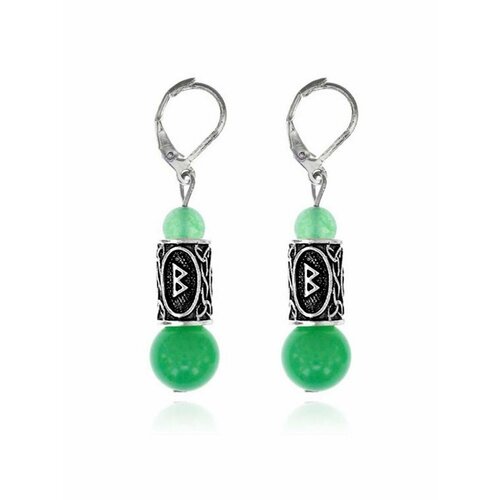 Серьги  Беркана, нефрит