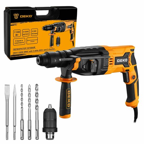 Перфоратор DEKO DKH1100W 063-4159 без аккумулятора1100 Вт 10470₽