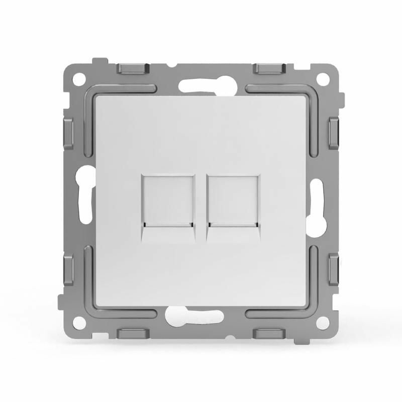 Розетка компьютерная 2-м СП Pixel RJ45 кат.5E механизм бел. TOKOV ELECTRIC TKE-PX-RC2-C01 - фото №2