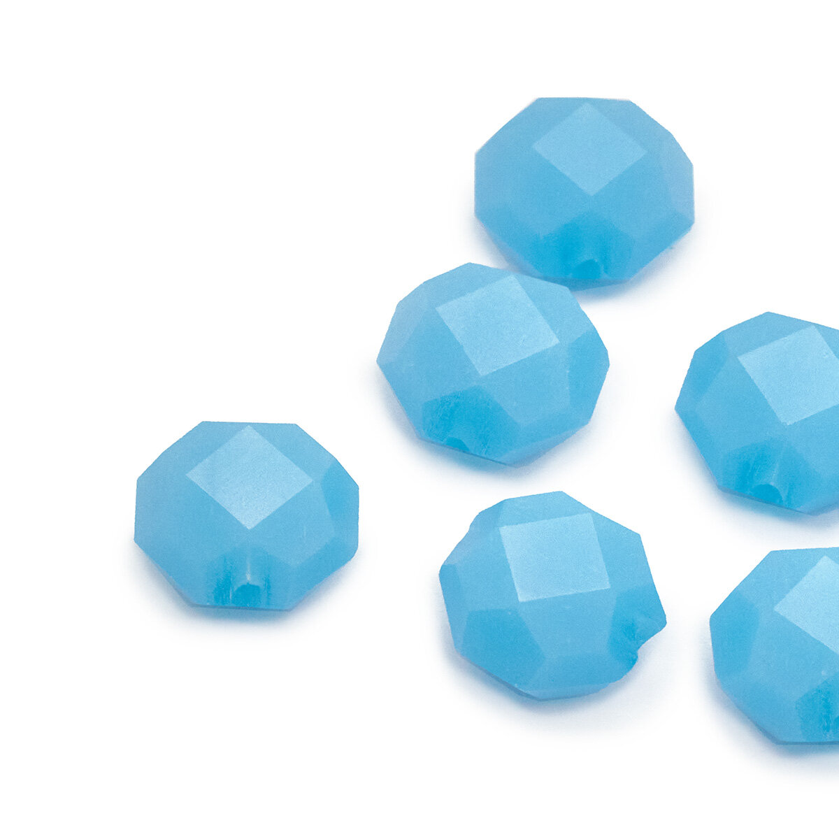 LXMSZ Бусины стеклянные, 12 мм, 10 шт (упак), Astra&Craft (L-5 голубой/матовый)