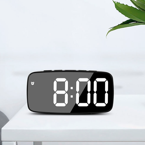 Часы настольные электронные с будильником зеркальные 999₽