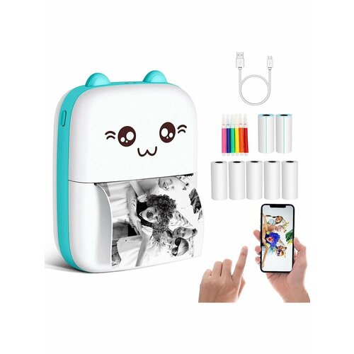 Мини принтер портативный чёрнобелый 999₽