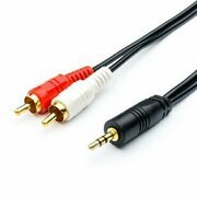 Аудио-видео шнур (ATCOM (АТ7397) кабель Audio DC3.5 - > 2RCA mini-Jack(M) - > 2 тюльпана (M) 1,5 м (10))