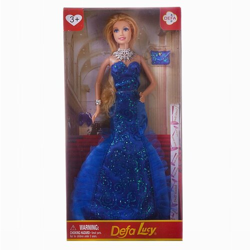 Кукла Defa Lucy Светский прием в синем платье 29см 8270d/синее