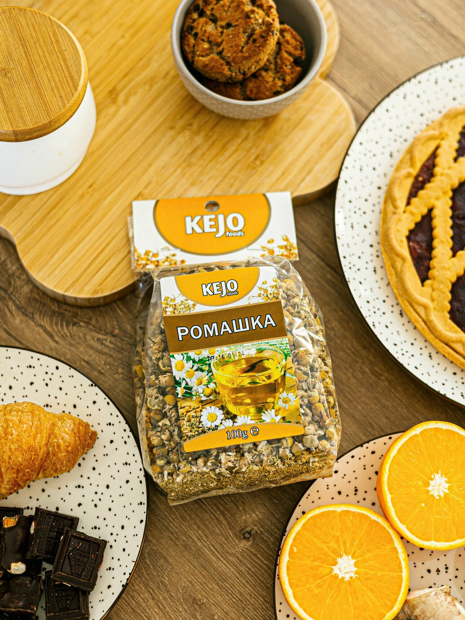 Травяной чай, листовой, ромашковый чай, Ромашка, Kejofoods, 100 г. — фото 1
