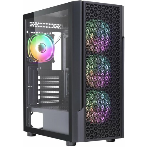 Корпус Accord 3312 черный без БП ATX 2xUSB2.0 1xUSB3.0 audio bott PSU корпус cooler master masterbox td500 mesh v2 черный без бп atx 4x120mm 4x140mm 2xusb3 0 audio bott psu