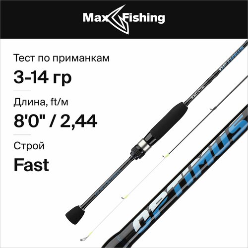 спиннинг optimus osr762ls cf crazy fish тест 2 10 г длина 229 см Спиннинг для рыбалки CF Optimus OSR-802LT 3-14гр 244 см