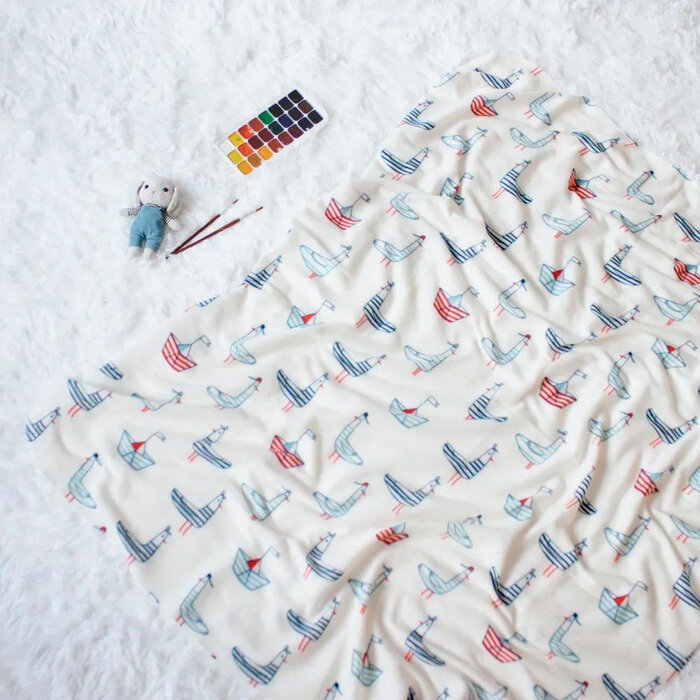 фото Плед CASA CONFORTE London Морячок 120х150см, флис 150г/м, пэ 100%