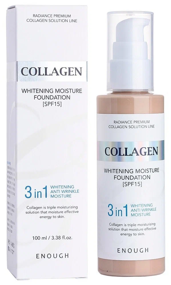 Enough тональный крем Collagen Whitening Moisture Foundation, SPF 15, 100 мл, оттенок: тон №13