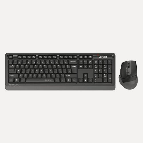 Изображение товара Комплект (клавиатура+мышь) A4TECH Fstyler FGS1035Q, USB, беспроводной, черный [fgs1035q grey]