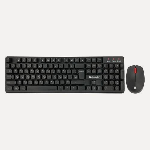 Изображение товара Комплект (клавиатура+мышь) Defender Milan C-992, USB 2.0, беспроводной, черный