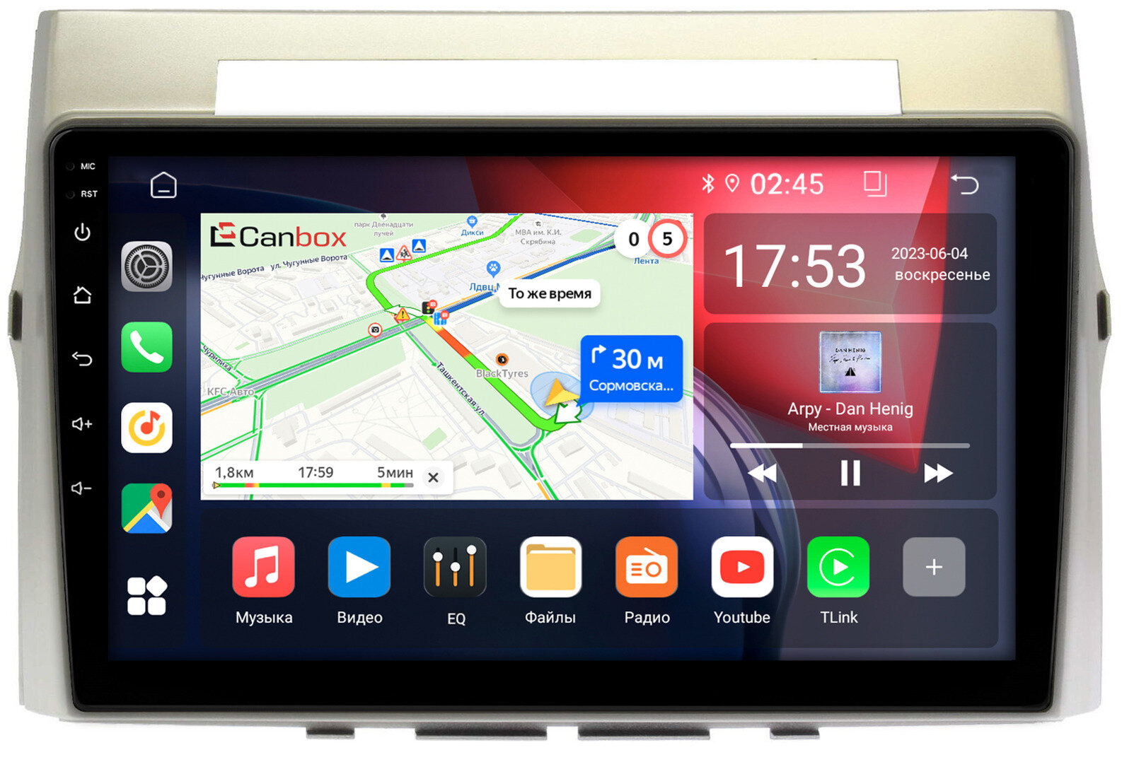 Штатная магнитола Canbox RS9-9325 для Toyota Corolla Verso 2004-2009 1.5/32 Android 10 (IPS, DSP, CarPlay)