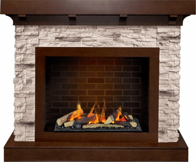 Камин DIMPLEX Chalet Темный дуб/Сланец с Cassette 600 LNH-INT (с дровами)