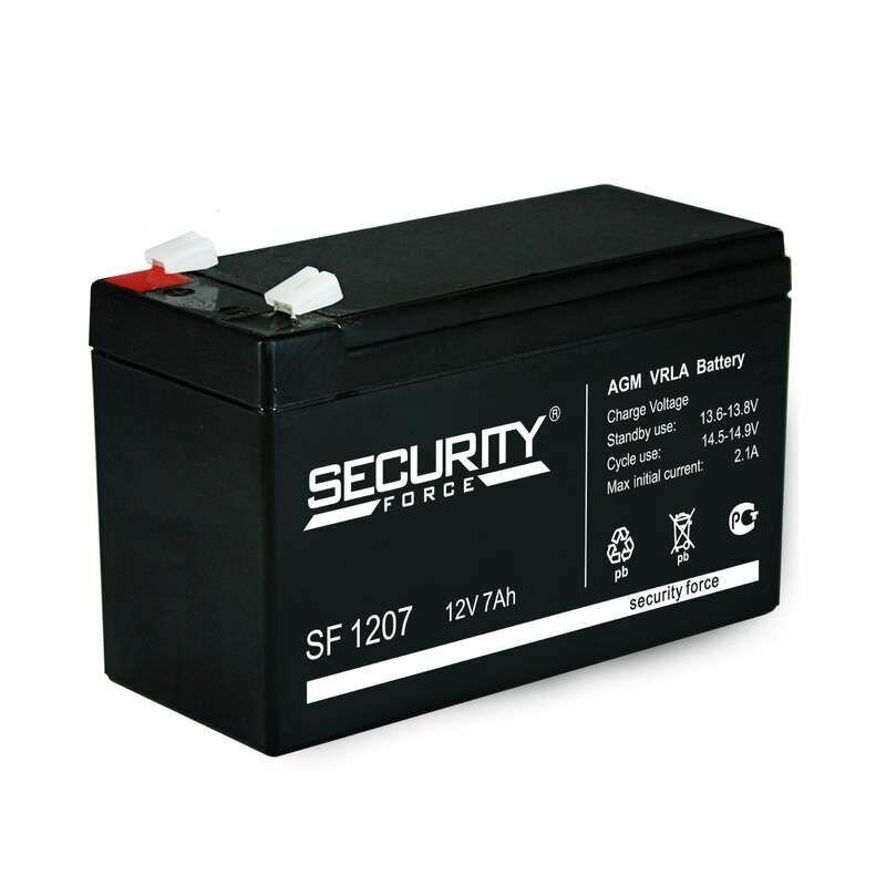 Аккумулятор ОПС 12В 7А. ч SF 1207 Security Force 4614030010005