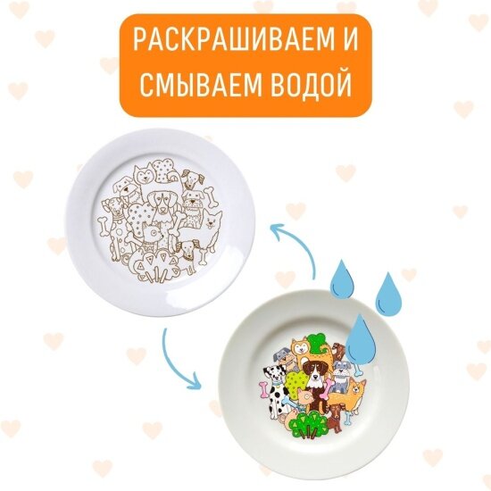 Тарелка-раскраска Собачки