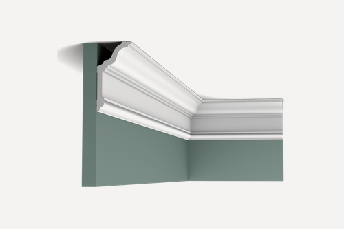 Изображение товара Карниз потолочный 60x120 мм плинтус для натяжного потолка Перфект под покраску CX 192-2 метра дюрополимер