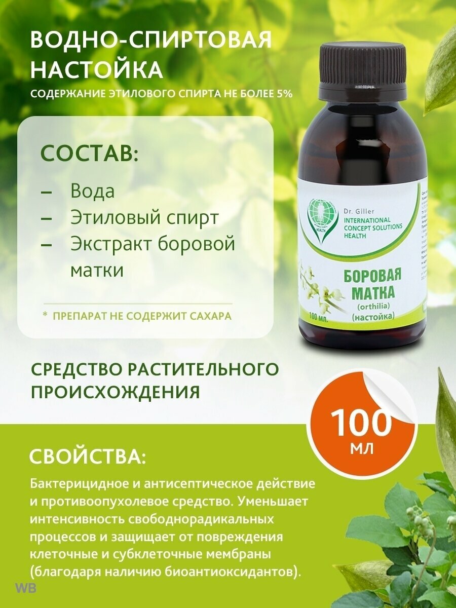 Изображение Боровая матка (настойка) при мастопатии/эндометриозе / нарушении менструального цикла для иммунитета