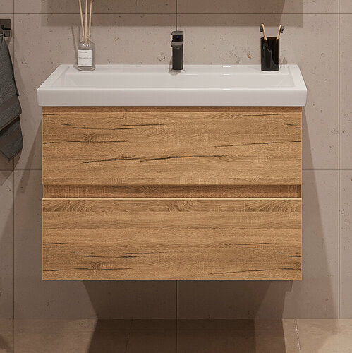 Изображение товара Тумба подвесная SanStar Lavanti 70 Без раковины для ванной комнаты Дуб вотан