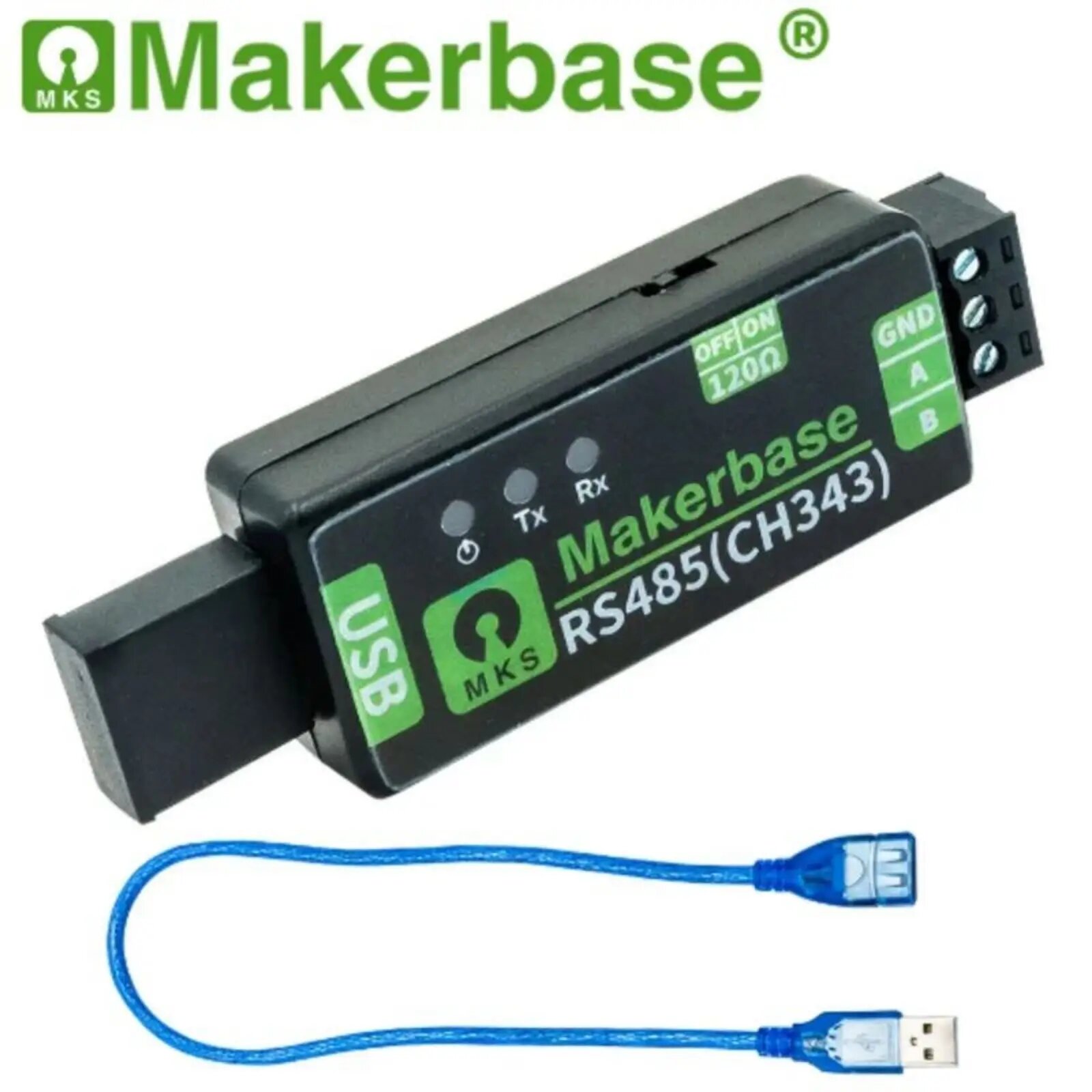 Последовательный преобразователь Makerbase USB в RS485 модуль RS485 FT232RL, USB TO RS485 CH343G