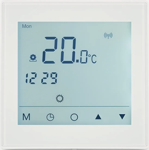 Изображение товара Терморегулятор Vimarr (белый) WIFI сенсорный программируемый с ЖК дисплеем и двумя датчиками/до 3,5 кВт (встраиваемый) 540TM1059-0051