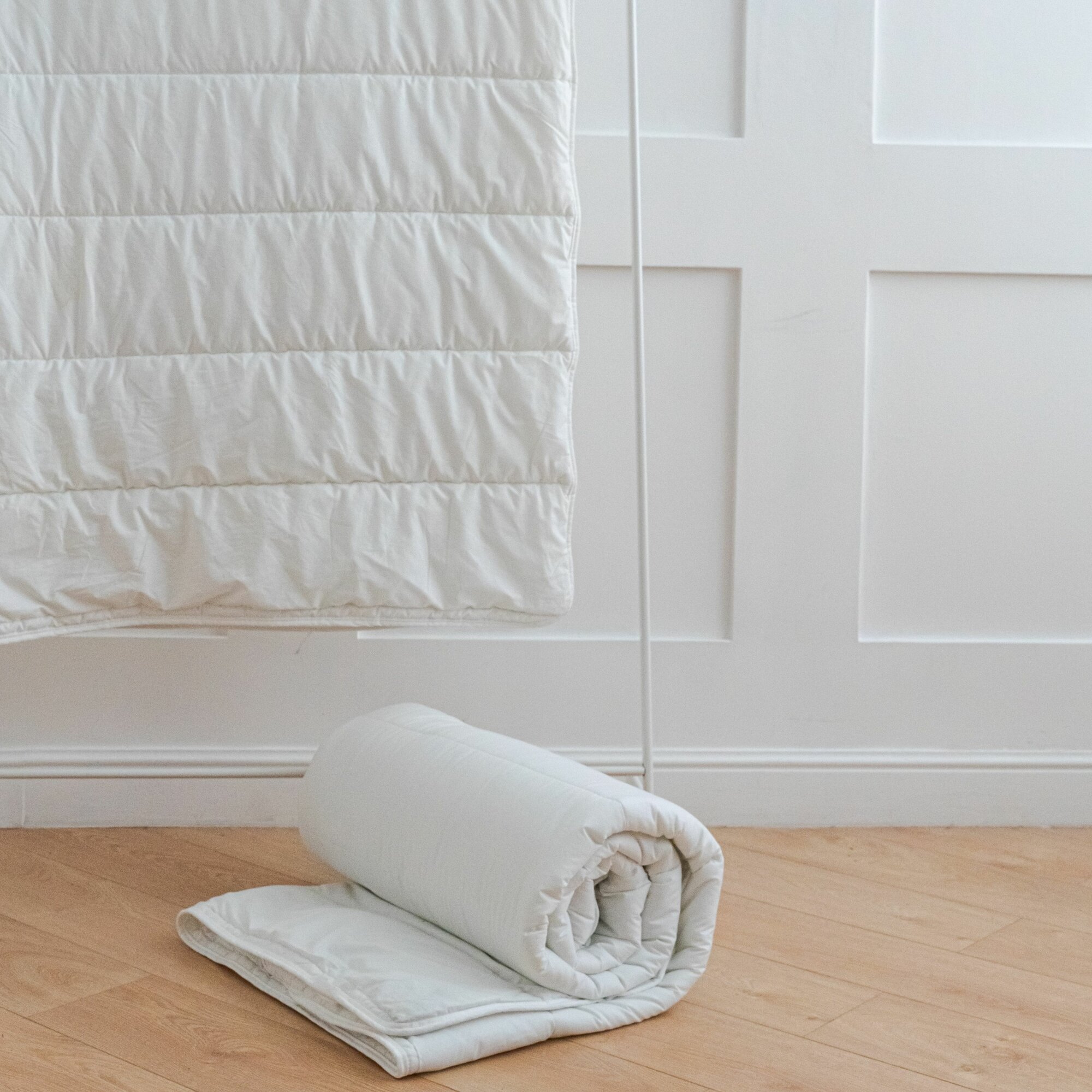 Одеяло 2 спальное всесезонное 200х200 YERRNA, чехол перкаль (хлопок 100%), стеганое, цвет белый — фото 1