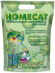 Homecat / HOMECAT Яблоко 30 л силикагелевый наполнитель для кошачьих туалетов с ароматом яблока