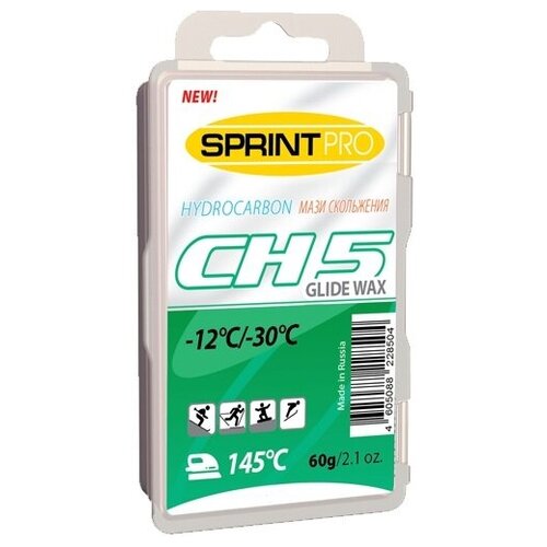 фото Sprint pro парафины (смазка скольжения) sprint pro (-12 -30°c) сн5 60 г зеленый